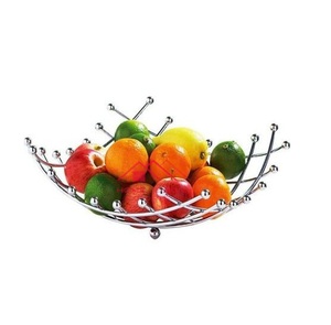 2025 décor de table fruits présentoir et panier à bas prix vente chaude argent fini maison - Product Image 2