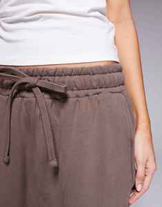 Pantalon de jogging d'hiver en dentelle pour femmes, taille élastique plate, jambe droite, polyester/coton mélangé, respirant, confortable, vente en gros - Product Image 3