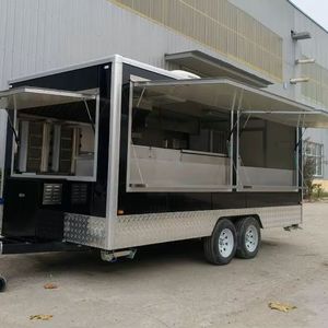 Envío gratis Nuevo remolque de comida Diseño simple Carrito de comida Camiones de remolque de pizza a la venta en Alemania mejor precio al por mayor - Product Image 5