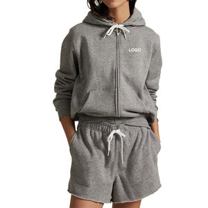 Top Trending Premium <b>Fleece</b> Full-Zip Front Customizable <b>Women's</b> Heavyweight Cotton Blend Embroidery Hoodie XS Autumn Summer - Product Image 4