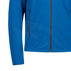 Logo personnalisé impression avant fermeture éclair col montant Softshell vestes 2023 poids léger hommes Softshell veste - Product Image 5