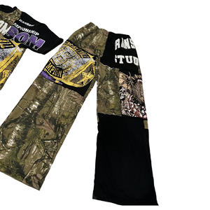 Ensemble deux pièces streetwear patchwork personnalisé (t-shirt et pantalon) - Product Image 2