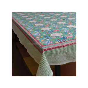Mantel de Algodón Floral Estampado a Mano, Nuevo, Directo de Fábrica de Fabricante Indio, Ecológico, Personalizable, de Alta Calidad - Product Image 5