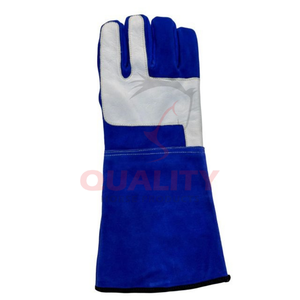 Guantes de soldadura para profesionales y diseño de cuero resistente al calor con cobertura de guantelete para máxima protección de seguridad - Product Image 4