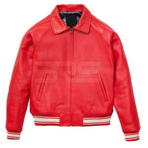Chaqueta Bomber de cuero de alta calidad personalizada para hombre, venta al por mayor, chaqueta Bomber de cuero de invierno 2025, chaqueta Bomber de cuero para hombre - Product Image 1