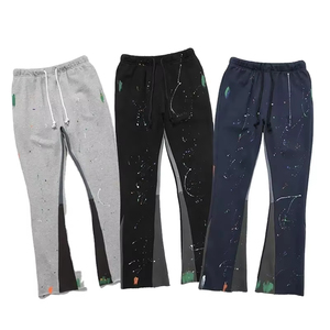 Pantalons de survêtement en coton pour homme personnalisés, pantalons de jogging en molleton français lavé pour l'entraînement physique, pantalons de survêtement décontractés en toile BY BS 2026 - Product Image 4