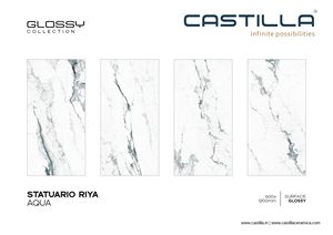 Diseño italiano Statuario Riya Aqua White 600x1200mm 9mm de espesor Antibacteriano Antideslizante Azulejos de porcelana esmaltada Estilo moderno de Europa - Product Image 2