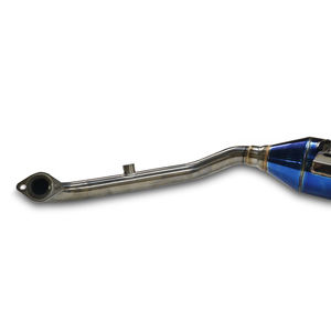 Pot d'échappement de moto modifié, entièrement en acier inoxydable, bleu titane, production directe d'usine OEM avec service de personnalisation - Product Image 6