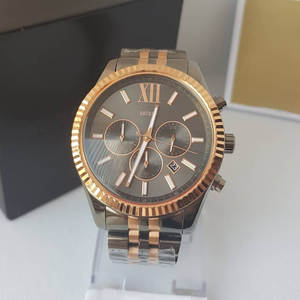 M-K Nam Chất Lượng Cao Đồng Hồ Thể Thao Chống Thấm Nước Cổ Điển Phong Cách Chronograph Quay Số 20Mm Thép Không Gỉ Trường Hợp Hai Tone Dây Đeo Thời Trang - Product Image 3