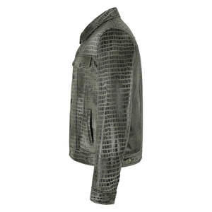 Veste en cuir pour homme, tissu en toile, coupe-vent, respirante, écologique, fermeture éclair, doublure en fibre de bambou, prix bas - Product Image 4