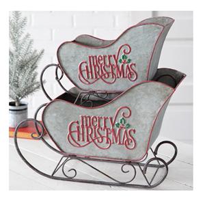 Prix de gros, traîneau de Noël artisanal, décoration intérieure de Noël, traîneau de Noël en fil métallique, ornements de Noël, traîneau du Père Noël artisanal - Product Image 6