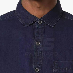 Men Vintage Look Jeans <b>Shirt</b> Long Sleeve <b>Party</b> Top Men Classic Button Up Jeans <b>Shirt</b> Everyday Work <b>Shirt</b> - Product Image 5