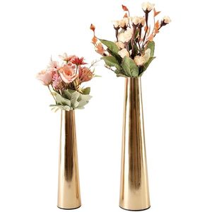 Florero de metal clásico hecho a mano, decoración de Mesa para el hogar, hecho de hierro, latón, Aluminio - Product Image 1