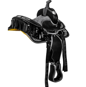 Selle de cheval confortable pour l'équitation et la randonnée avec siège rembourré profond et cuir Western Fit sécurisé - Product Image 1