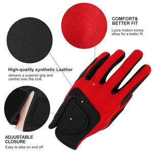 Servicio OEM Guantes de golf para adultos con logotipo personalizado Embalaje Cabretta Piel de oveja Palma Suave Color personalizado Característica Material Tamaño de origen - Product Image 4