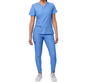 Vente en gros d'uniformes d'hôpital Scrubs médicaux Infirmière Scrubs à manches courtes Costume Femmes Scrubs Uniformes Ensembles - Product Image 1