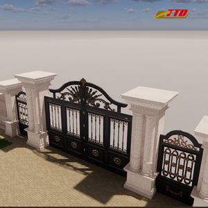 ประตูเหล็กดัดหน้าบ้าน ดีไซน์สวยงาม ทนทาน ปลอดภัย หรูหรา สำหรับบ้านและฟาร์ม ผลิตในเวียดนาม ช่วยเพิ่มความโดดเด่นให้กับทรัพย์สิน - Product Image 4
