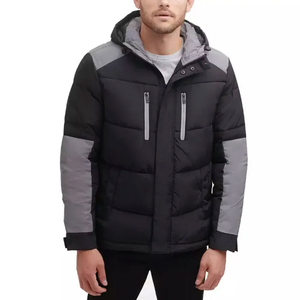 Veste matelassée de haute qualité à capuche amovible matelassée manteau en duvet pour hommes coupe-vent veste d'hiver pour hommes - Product Image 1