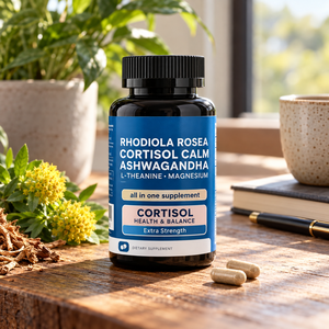 Capsules de Rhodiola Rosea et Ashwagandha à Marque Blanche OEM avec L-Théanine et Magnésium – Complément Herbal Apaisant et Anti-Stress - Product Image 2