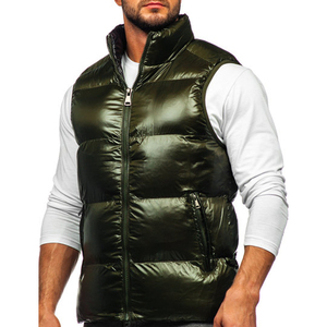 Nouveau Style Logo personnalisé hiver décontracté bulle gilet bouffant hommes de haute qualité écologique imperméable coupe-vent OEM Service - Product Image 4