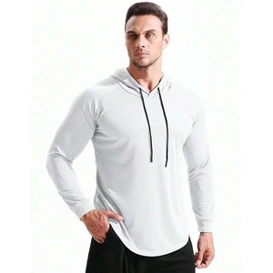 Camiseta Hombre Con Capucha Secado Rápido Manga Larga Deportiva Otoño-Invierno Camiseta Con Capucha - Product Image 5