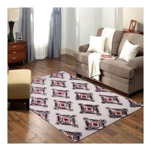 Tapis réversible lavable en coton naturel tissé à la main par des designers, motif abstrait, antidérapant, écologique, de l'État de l'Uttar Pradesh, pour la vente en gros - Product Image 1