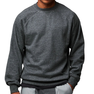 Sudadera Personalizada para Hombre, Cuello Redondo, Algodón Sólido, Color Gris Liso, Talla Grande, Forro Polar, Diseño con Logotipo Estampado, Venta al por Mayor, Primavera - Product Image 1