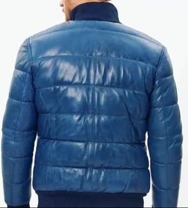 Chaqueta de piel acolchada personalizada chaqueta de piel acolchada tejida OEM chaqueta cálida de moda con cremallera al por mayor en piel auténtica de oveja - Product Image 2