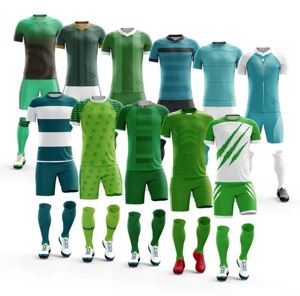 Venta al por mayor de ropa deportiva para hombres y mujeres uniforme de fútbol de tamaño personalizado y diseño de alta calidad uniforme de fútbol de entrenamiento Kits completos de fútbol - Product Image 2