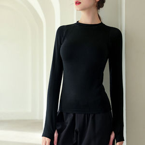 Camiseta de Yoga Unisex de Verano, Fabricación Profesional, Personalizada, Cuello Redondo, Tela Jersey Elástica, Corte Regular, Sin Costuras, Corta - Product Image 2