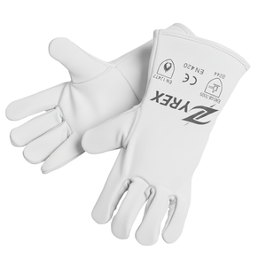 Gants de soudage en cuir de qualité industrielle Paume renforcée Résistants à la chaleur Manchette longue Gants de sécurité de protection pour le travail - Product Image 3