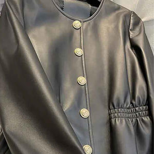 2025แจ็คเก็ตขี่มอเตอร์ไซค์หนังแกะแท้สำหรับผู้ชาย, เสื้อแจ็คเก็ตคอกลมแขนยาวกระดุมระบายอากาศกันลมขนาดมาตรฐาน - Product Image 5