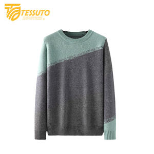 Suéter de punto holgado informal para hombre, ropa de calle tejida con cuello redondo, Jersey de punto, suéter informal para hombre - Product Image 5