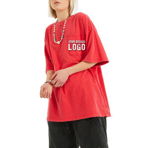 T-shirts pour hommes en coton avec logo personnalisé, col ras du cou, effet batik délavé, haute qualité, coupe ample et respirante - Product Image 4