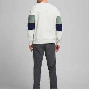 Automne qualité classique hommes décontracté sweat Streetwear Logo personnalisé impression numérique Polyester/coton matériel teint uni - Product Image 5