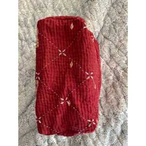 Bolsa de Cosméticos Vintage con Patrón de Diamantes Kantha, Bolsa de Maquillaje Grande de Pana con Cierre, Accesorio de Moda Moderno y Encantador para Uso Diario - Product Image 3