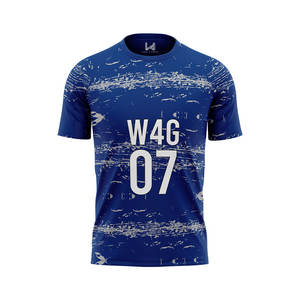 Camiseta de Fútbol Transpirable Personalizada de Alta Calidad, Uniforme de Fútbol Profesional Azul, Camiseta de Fútbol para Hombre - Product Image 4