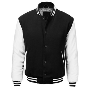 OEM Custom Leather Sleeve Chain Chenille Embroidery Bomber Applique Logos Flight Baseball Vintage Letterman Varsity Jackets - Product Image 5