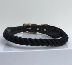 Collar de cuerda y cuero Collar de perro de cuero verde de alta calidad para galgo y Whippet - Product Image 1