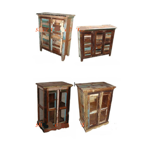 Armoire en verre récupéré de haute qualité meubles en bois vieilli pour la maison élégante chambre salon en vrac en gros extensible - Product Image 1