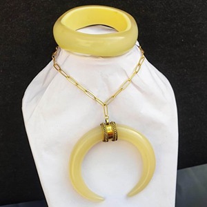 Collar de joyería de cuerno y hueso de primera calidad 100% - Product Image 3