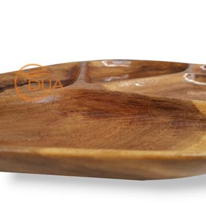 Bandeja de madera en forma de hoja hecha a mano probablemente hecha de madera de Sheesham - Product Image 5