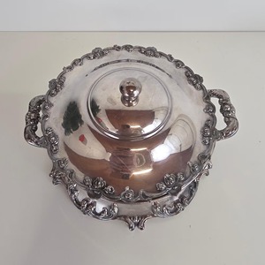 Casserole de service vintage finition argent, parfaite pour les buffets, la restauration et les célébrations familiales, utilisation de service, en provenance d'Inde - Product Image 6