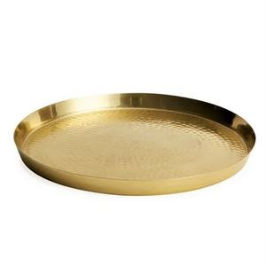 Premium Aluminium Hammered Decorative <b>Tray</b> Gold Platter for Serving - Product Image 2