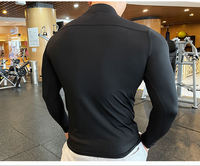 T-shirt de compression à manches longues pour hommes vêtements de sport pour la course à pied et la course à pied