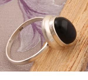 Bague en pierre précieuse Onyx noir naturel 925 bijoux fins en argent sterling pour femme anniversaire ou bague cadeau - Product Image 3