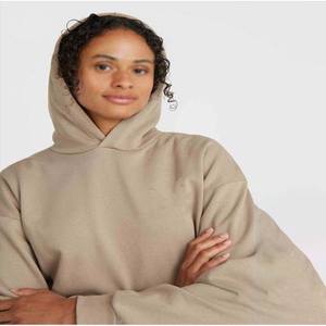 เสื้อฮู้ด400gsm หนาแบบเรียบลำลองสำหรับผู้หญิงเสื้อมีฮู้ดผ้าฟลีซโอเวอร์ไซส์ผลิตได้ตามแบบ - Product Image 2