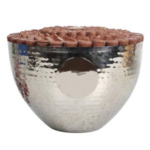 Cuenco de chocolate de metal plateado martillado hecho a mano soporte para postres o Bodas y ocasiones especiales cuenco para servir dulces de chocolate - Product Image 1