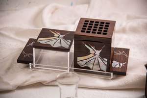 Quemador de incienso de madera de lujo, perla con incrustaciones para la madre de Ramadán Eid de Vietnam, novedad - Product Image 6