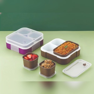 Lonchera Bento Modular de 800 ml con 3 Compartimentos, Libre de BPA, Hermética y a Prueba de Fugas, Contenedor de Alimentos para Niños, Escuela y Oficina - Product Image 2